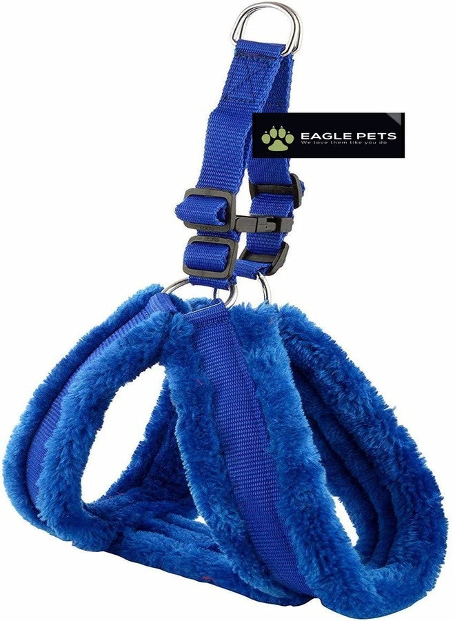 Eagle Pets Nylon Fur Dog Harness , Dog Collar & Leash . Adjustable (Large, Blue) - Image 2
